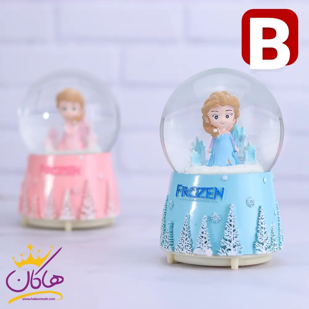 گوی موزیکال پمپی طرح فروزن آبی