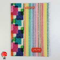 دفتر زبان سیمی دو خط 50 برگ طرح رنگارنگ آونگ