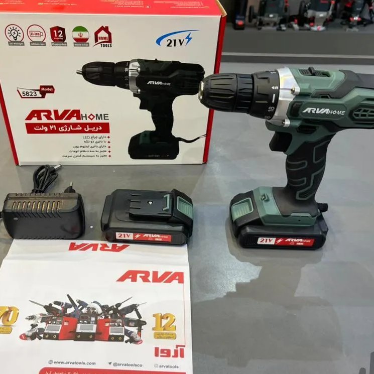 دریل پیچ گوشتی شارژی 21 ولت آروا سری 5823
