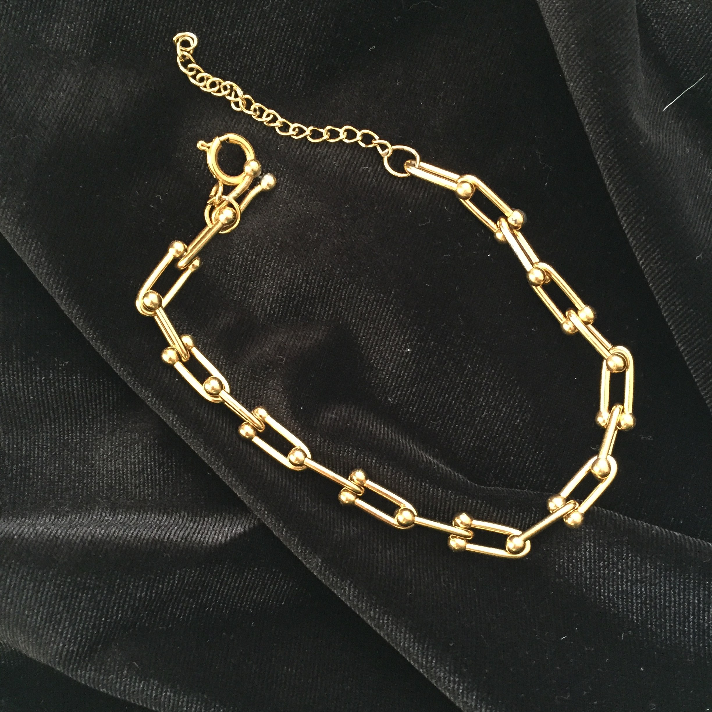 دستبند طرح طلا استیل ضد حساسیت 