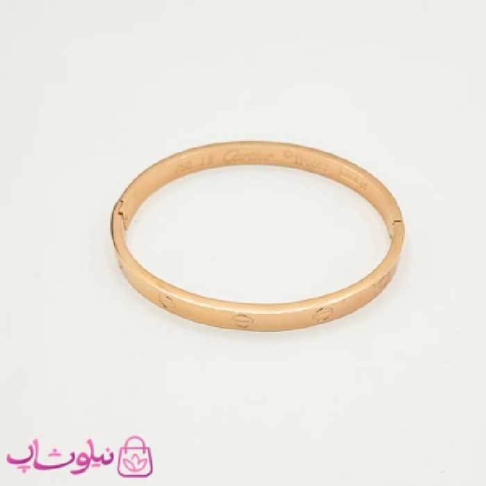 دستبند زنانه مردانه مدل کارتیه لاو طلایی کد 140