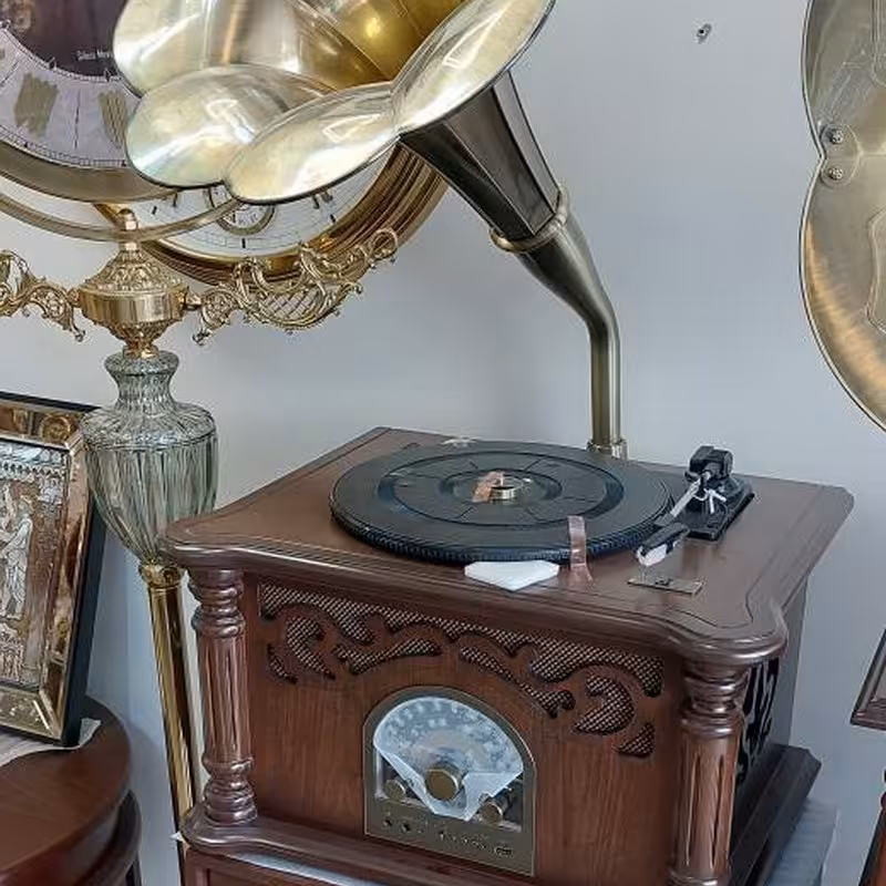 گرامافون والتر رو میزی قهوه ای 5 کاره 