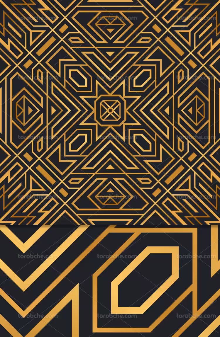 وکتور پترن لوکس طلایی | گرافیک با طعم تربچه