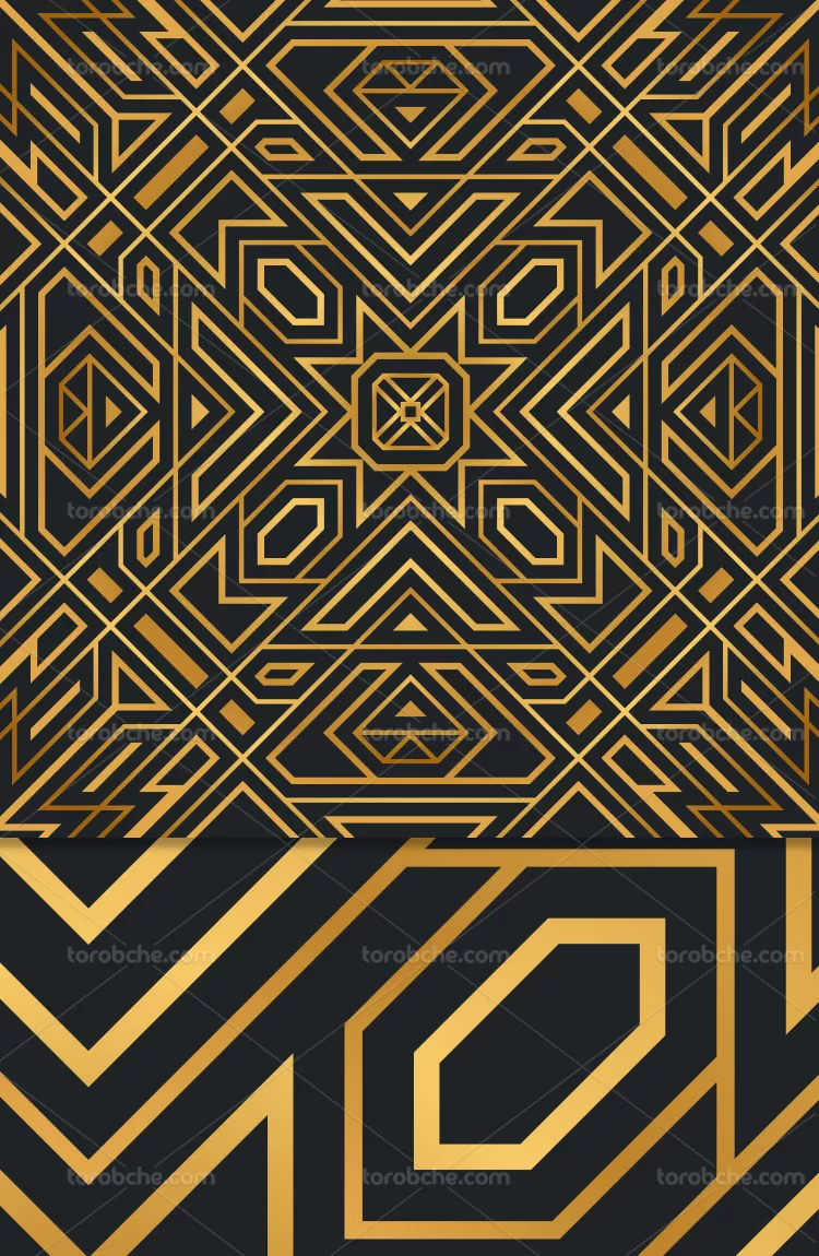 وکتور پترن لوکس طلایی | گرافیک با طعم تربچه