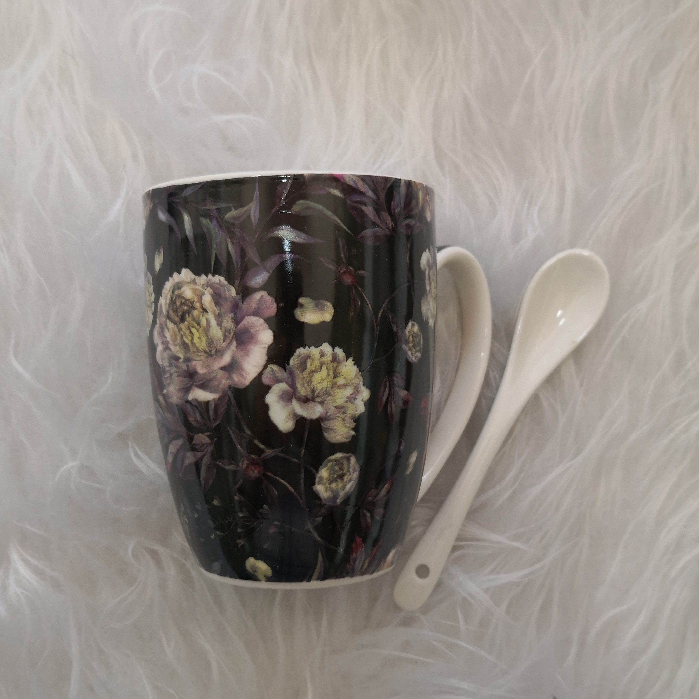 ماگ سرامیکی خارجی قاشق دار با کیفیت بالا 