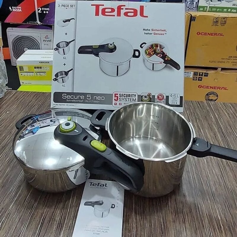 زودپز دوقلو 4 و 6 لیتری تفال SECURE 5 NEO(کد2)