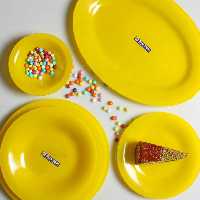 سرویس 25 پارچ آذین اوپال کد 221 (رنگ زرد)