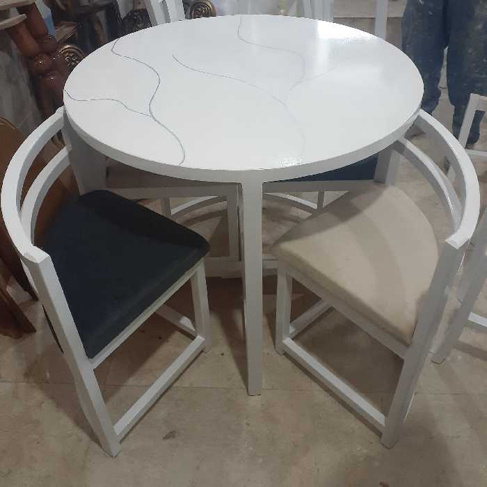 نهار خوری کمجا 4نفره ،صفحه دایره 90cm ارسال از طریق  باربری،پس کرایه