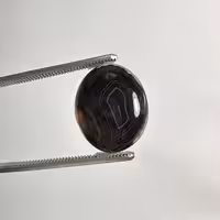 سنگ اونیکس سیاه طبیعی بیضی 235093