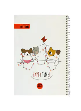 دفتر مشق 100 برگ ایمان طرح حیوانات - چی بخونم