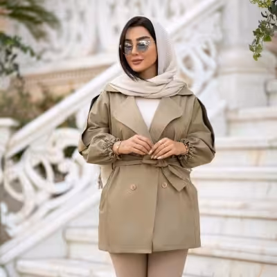 بارانی کتان استانبول مدل آیدینا