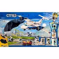 لگو تعقیب و گریز هواپیمای پلیس و چتر باز  برند چینی