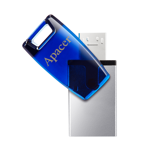 فلش USB3.1 دو سر اپیسر مدل AH179 OTG ظرفیت 16 گیگابایتApacer AH179 USB 3.1 OTG Dual Flash Drive 16GB