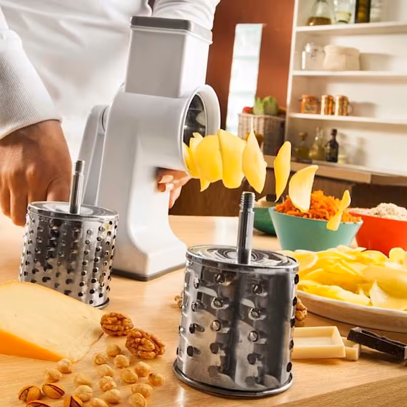 رنده چرخشی رومیزی 4 تیغ مدل یاسین رنگ سفید