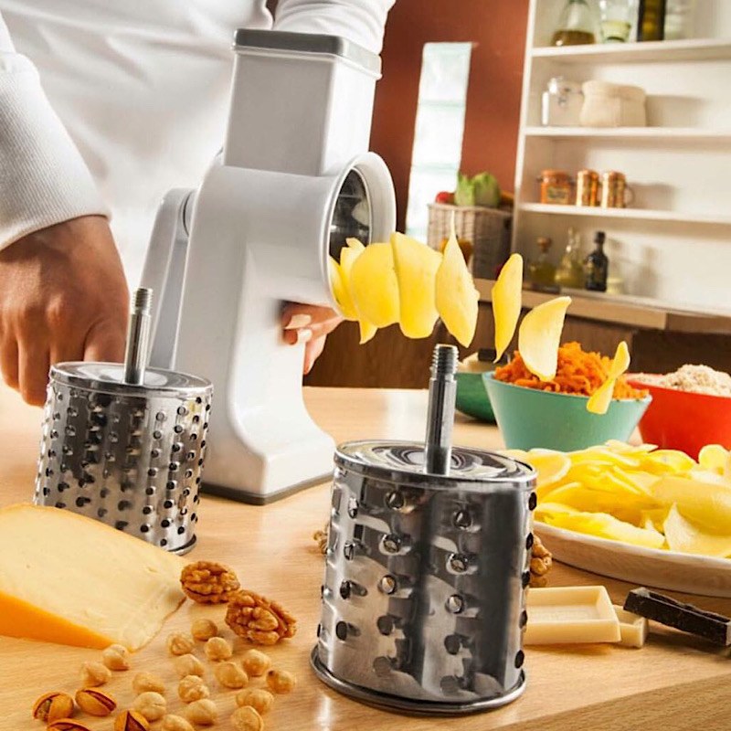 رنده چرخشی رومیزی 4 تیغ مدل یاسین رنگ سفید