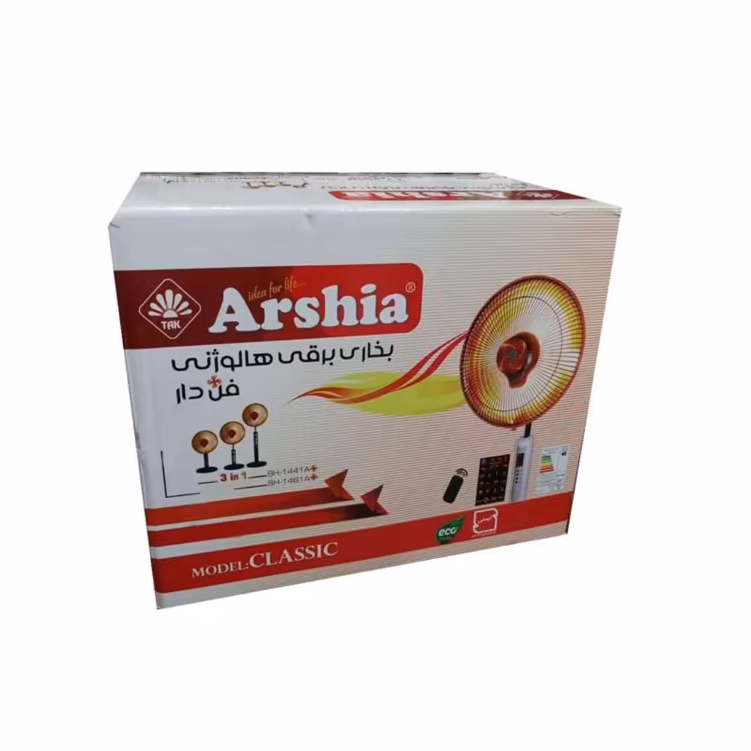 بخاری برقی هالوژنی فن دار ارشیا مدل1441(هزینه ارسال پس کرایه با خریدار محترم هست)