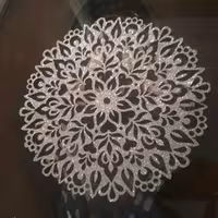 رومیزی چرم اکلیل سه تیکه گرد طرح جدید