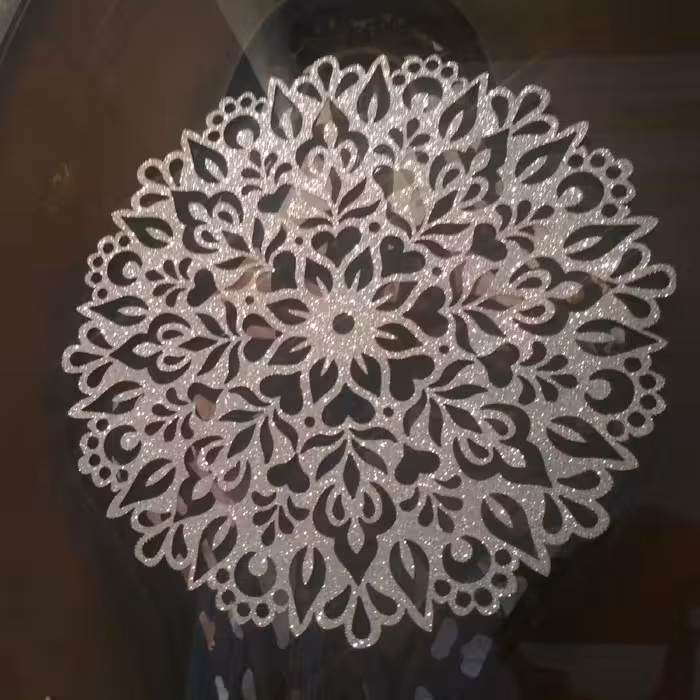 رومیزی چرم اکلیل سه تیکه گرد طرح جدید