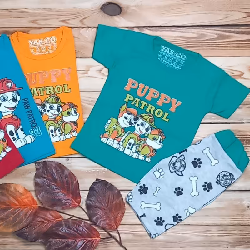 تیشرت و شلوارک پسرانه طرح پاپی 