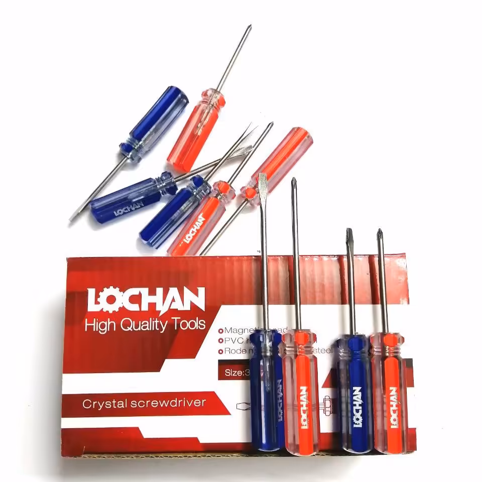 پیچ گوشتی دوسو  سایز 3در 75 دسته سبز رنگ