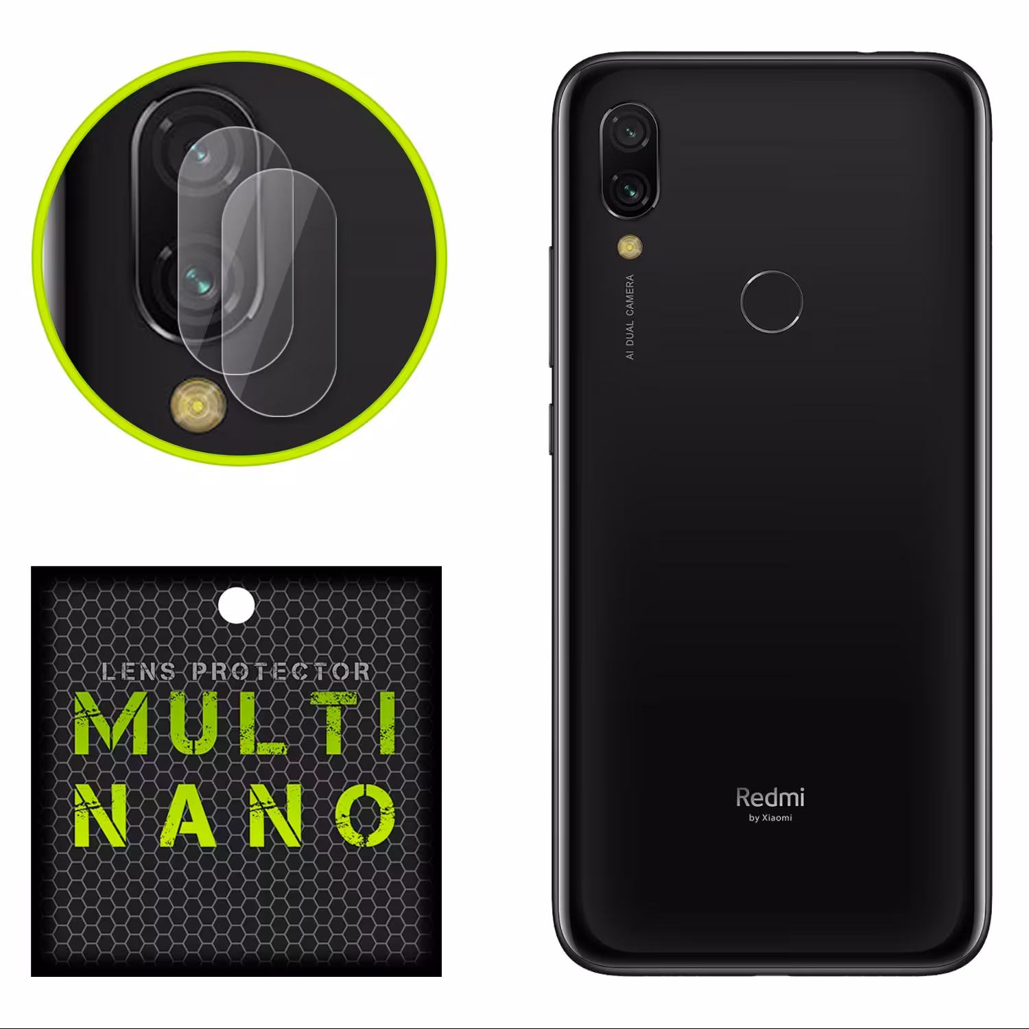 محافظ لنز دوربین MultiNano مدل X-L2N مناسب برای موبایل شیائومی Redmi 7 دو عددی