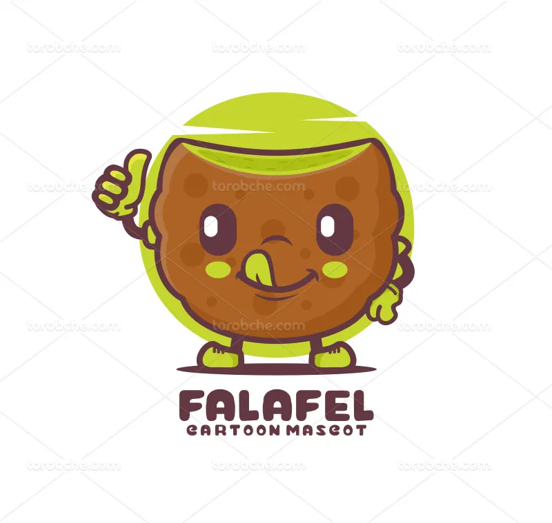 وکتور لوگوی فلافل فروشی | گرافیک با طعم تربچه