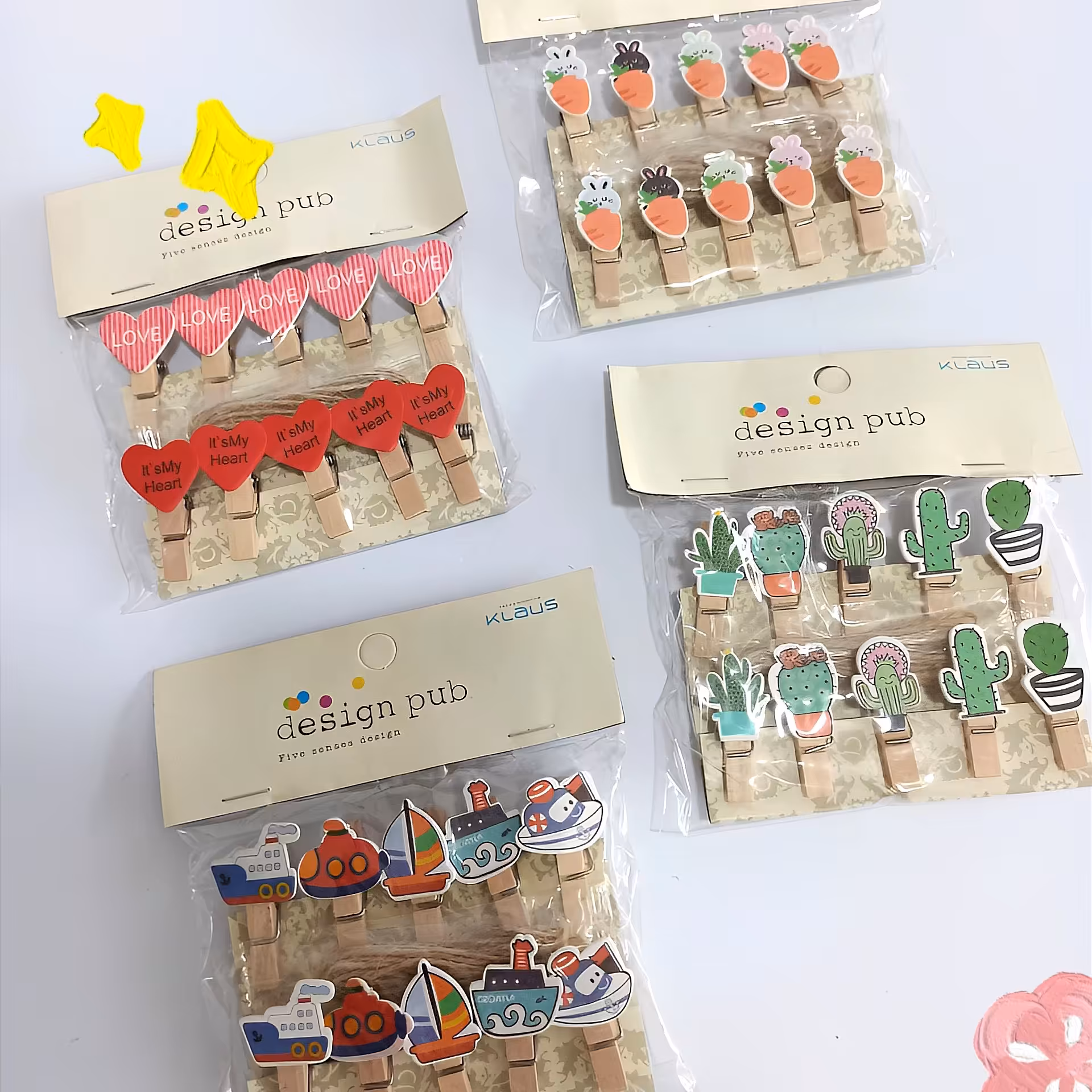 پک گیره چوبی فانتزی