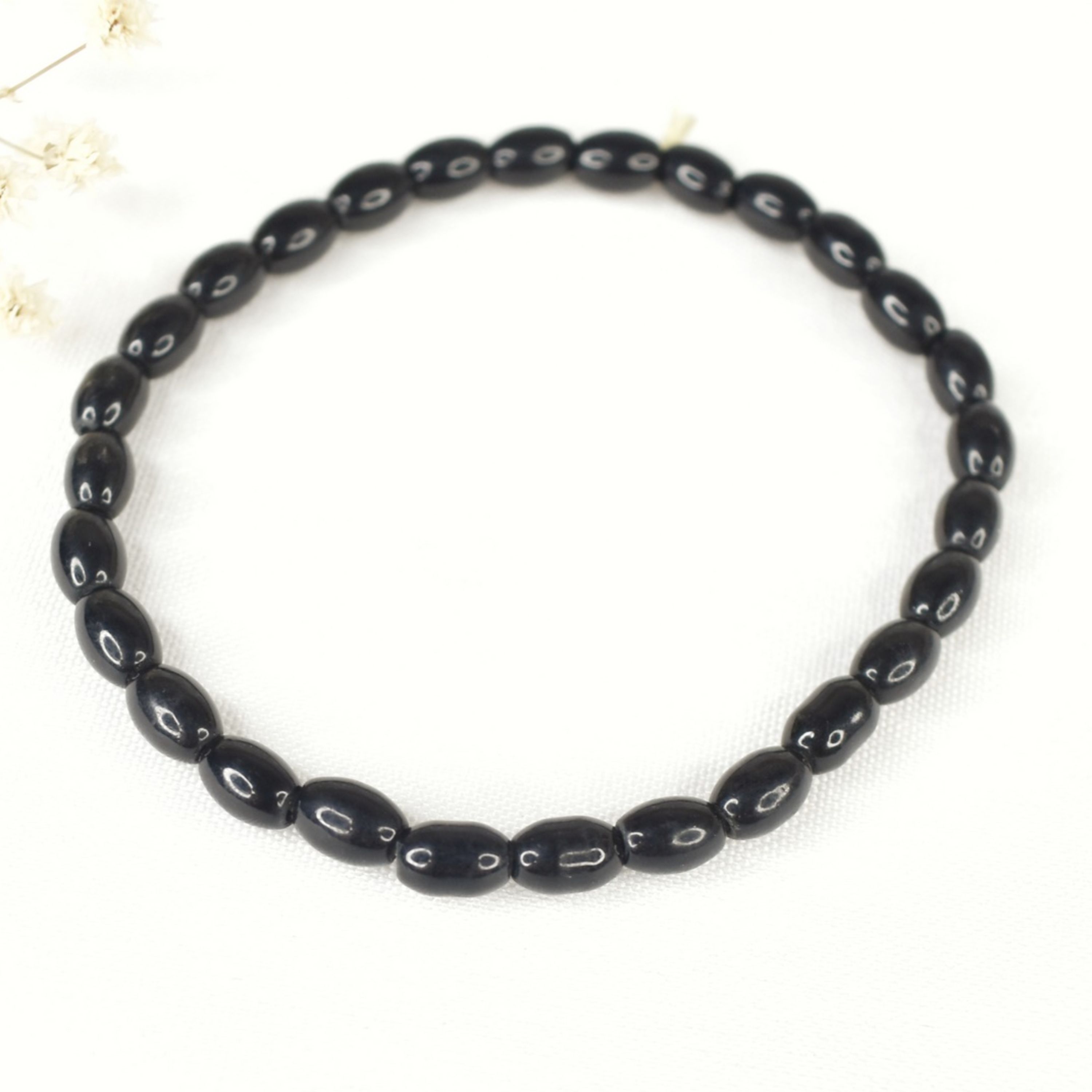 دستبند مشکی مهره ایی  کد7505