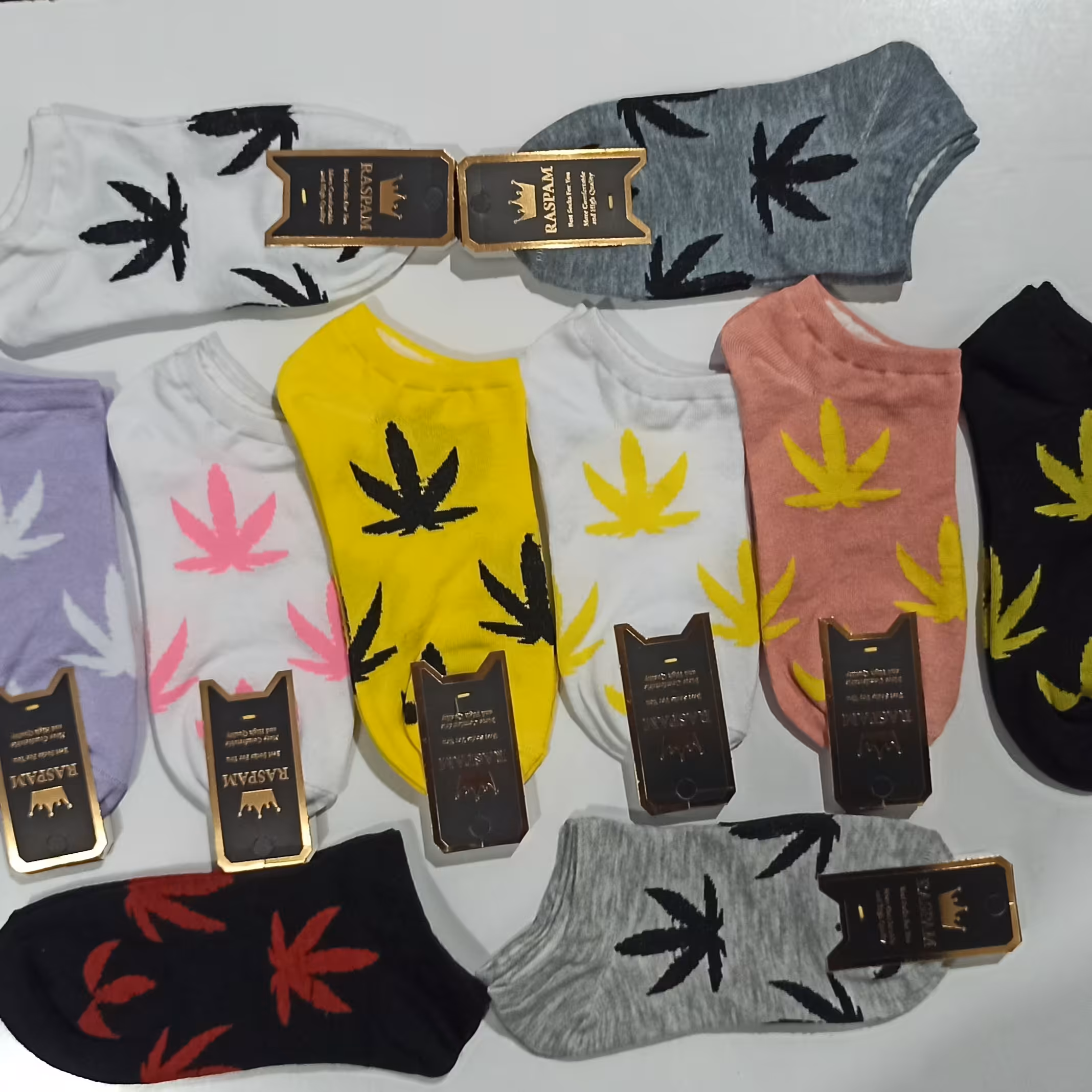 جوراب مچی فانتزی پک 12جفتی اعلا در طرح و رنگ های مختلف تولیدی رسپام