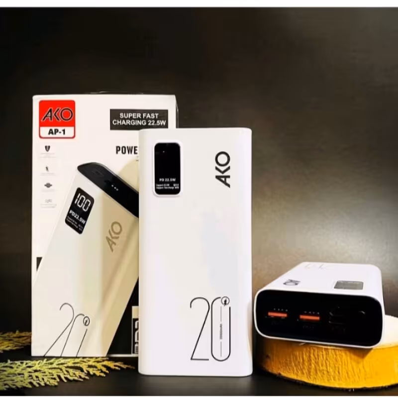 پاوربانک اکو مدلAP1ظرفیت 20000میلی امپر رنگ سفید