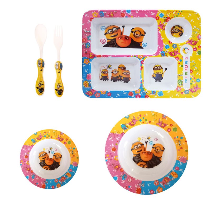 سرویس غذا خوری کودک طرح مینیون کد Rbay04 مجموعه 4 عددی