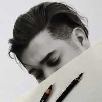 طراحی چهره سیاه قلم سیاهقلم