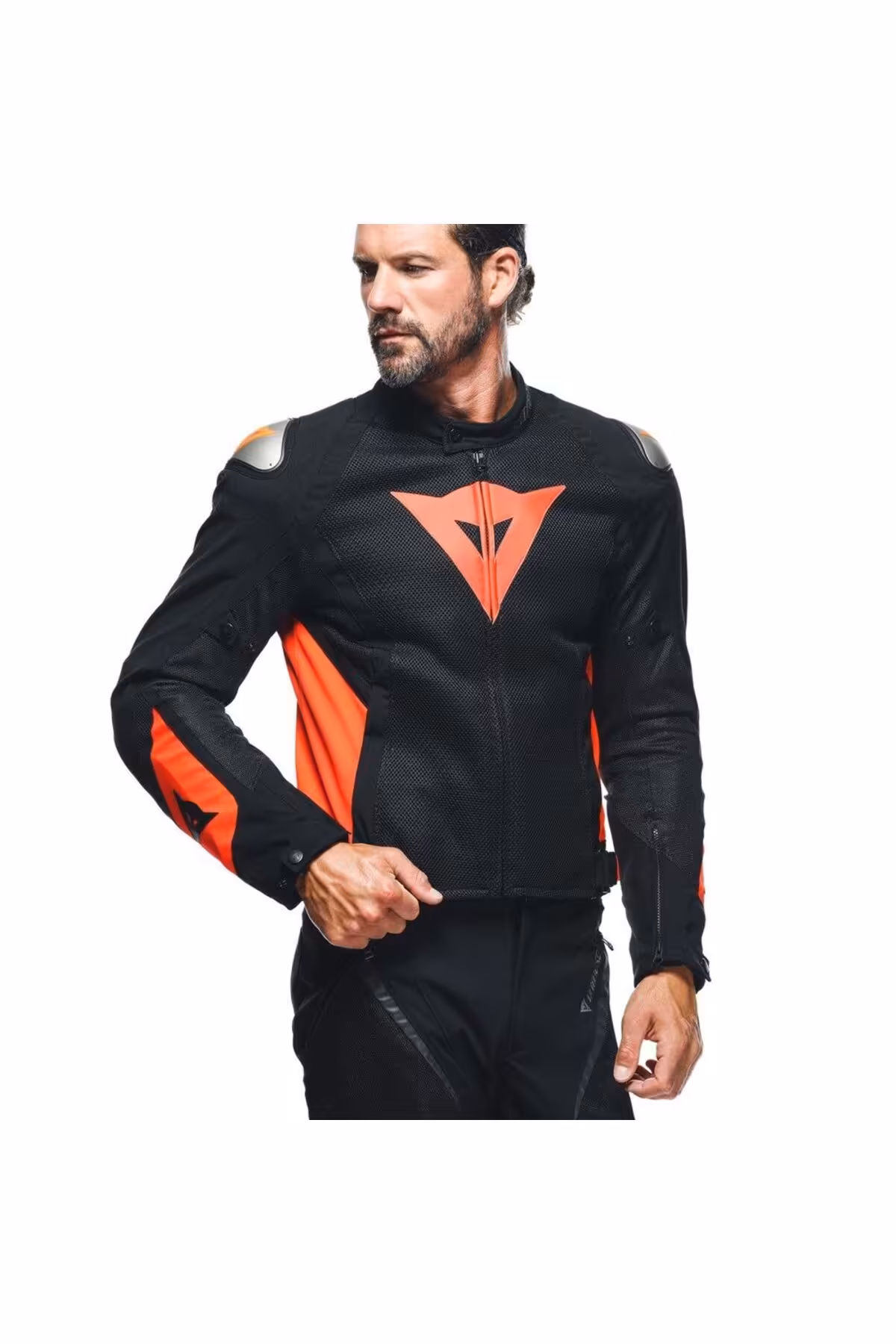 کاپشن موتورسوار مردانه و زنانه موتور پالتوی نساجی قرمز انرژی سیاه سفید داینس Dainese