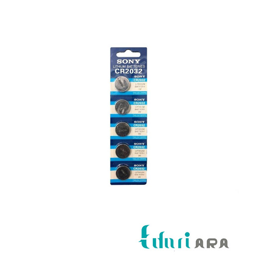 باتری سکه ای سونی مدل CR2032 بسته 5 عددی