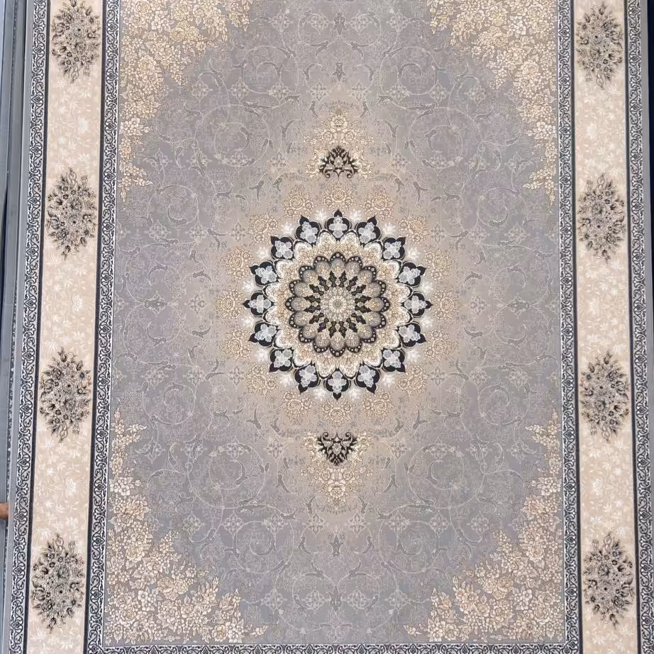 فرش 700شانه تراکم 2550 شانه طرح مهرگان نقره ای