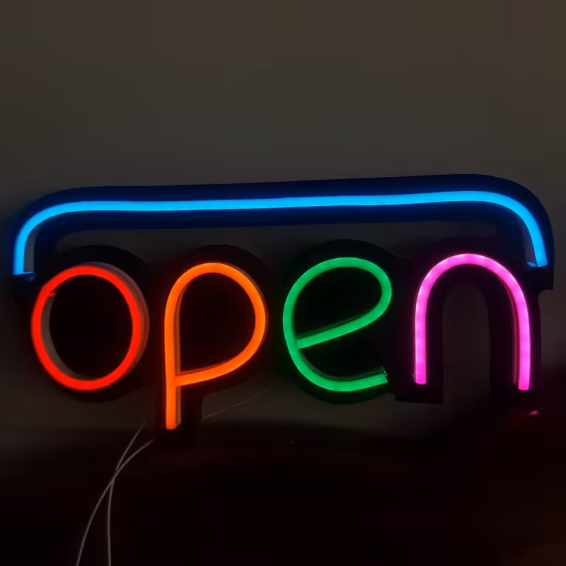 تابلو نئون فلکسی(LED ) open(باز است)