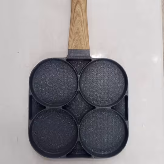 ماهی تابه  چهار خانه چدن گرانیت