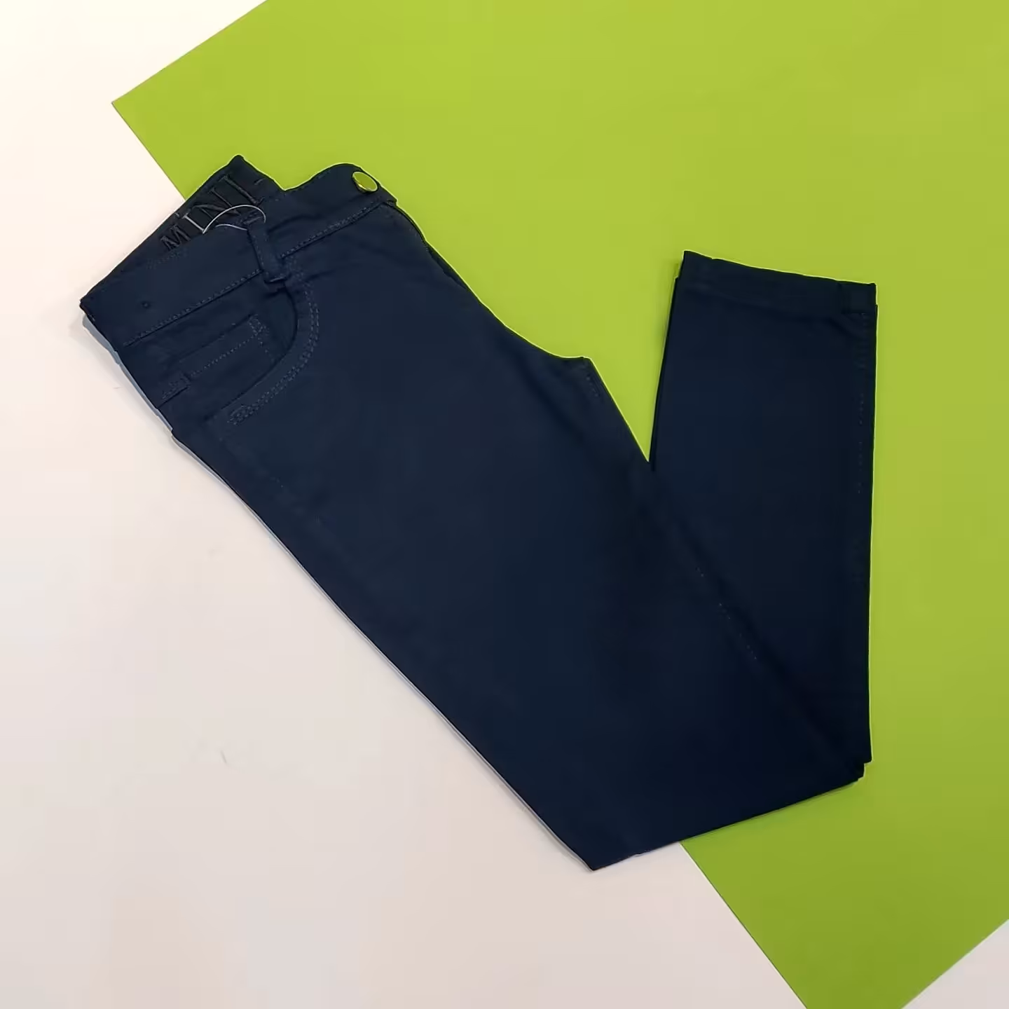 شلوار کتان کشی سورمه ای نوجوان