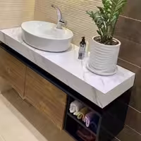 روشویی سرامیکی طرح روما سایز چهل در نودبا کابینتpvc بدون کاسه