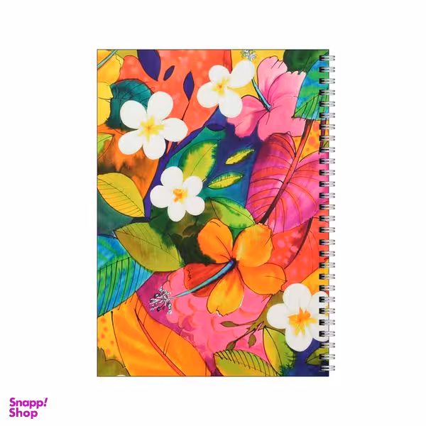 دفتر مشق 100 برگ بامبیلیپ طرح گل های رنگی در مرداب کد 1433187