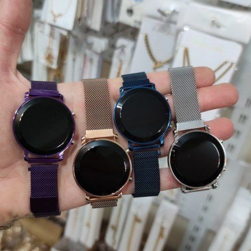 ساعت دیجیتالی بند حصیری قفل مگنتی