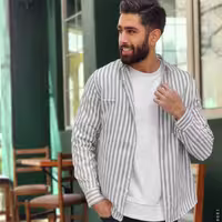 کد 36061 پیراهن راه راه مردانه Araz جنس نخ پنبه