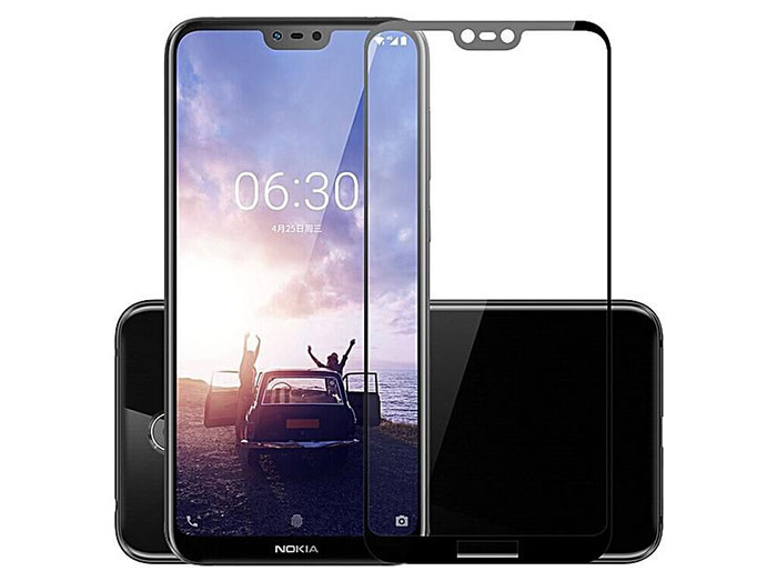 محافظ صفحه نمایش شیشه ای تمام چسب نوکیا Full Glass Nokia 6.1 Plus /Nokia X6