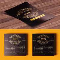 منوی رستوران سنتی دو طرفه لایه باز | گرافیک با طعم تربچه