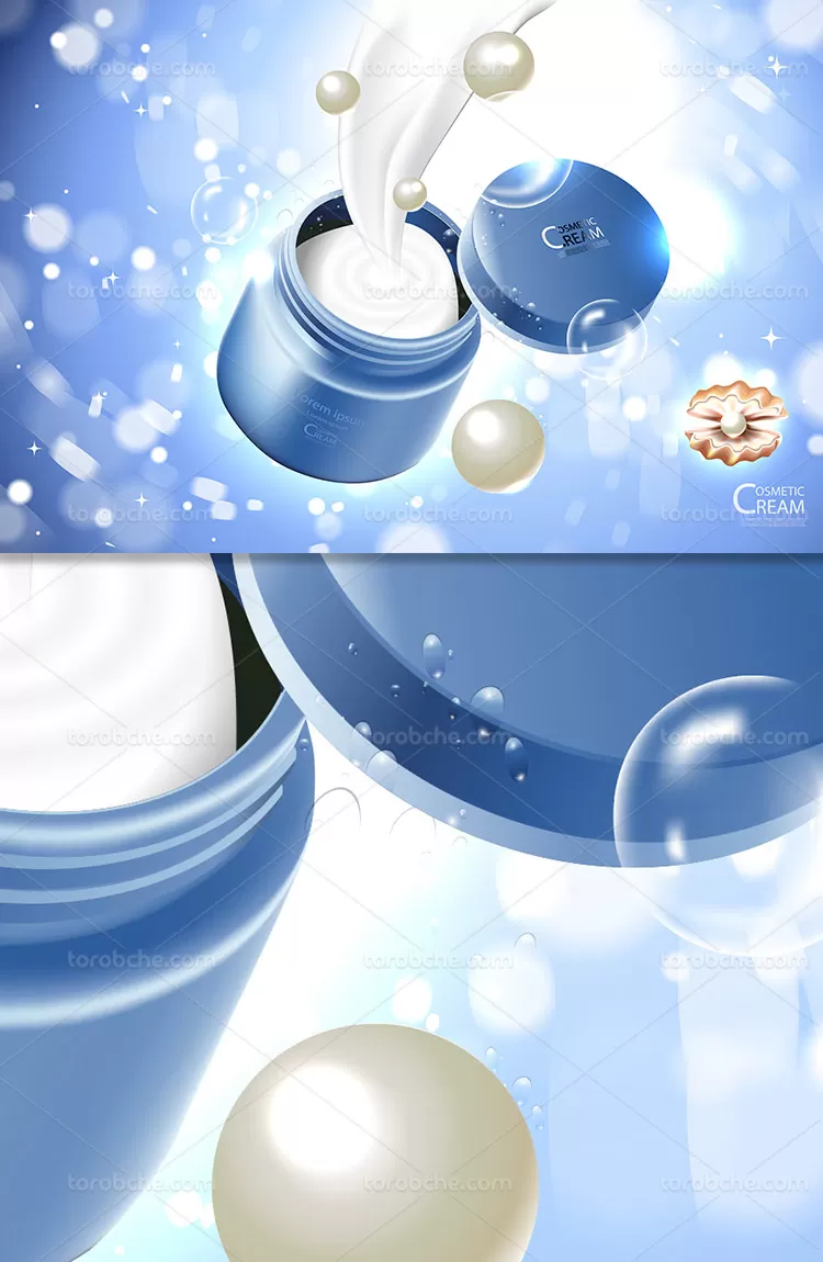 وکتور کرم مرطوب کننده طرح تبلیغاتی | گرافیک با طعم تربچه