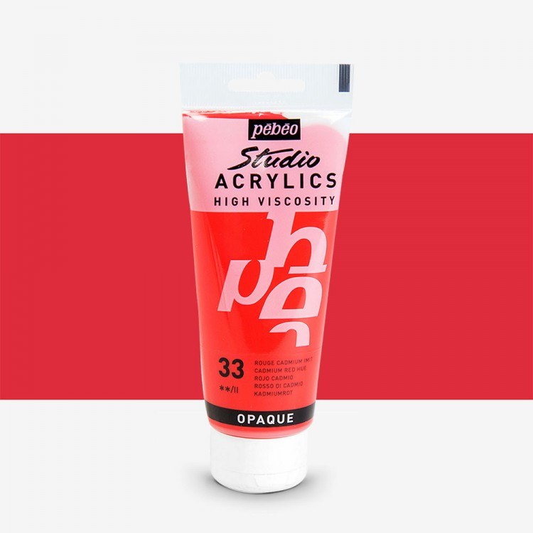 رنگ اکریلیک Studio پ ب او CADMIUM RED HUE حجم 100 میل کد 33