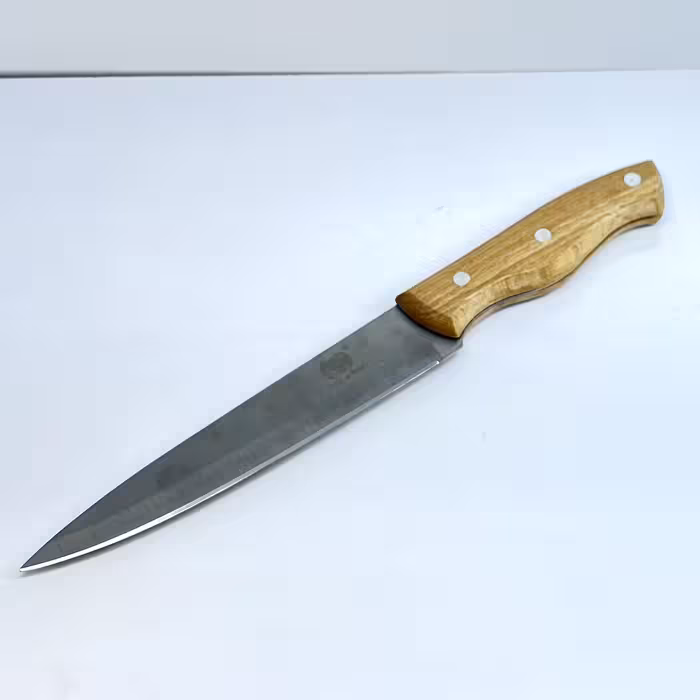 چاقوی آشپزخانه 22 سانتی متری دسته چوبی سایز 6