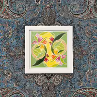 تابلوی دیواری اکریلیک طرح گل آذین - کد 155 - ابعاد 20 در 20 - اثر دست هنرمند