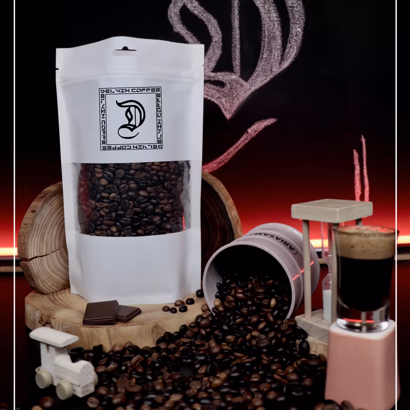 قهوه اسپرسو میکس فول کافئین نیم کیلویی