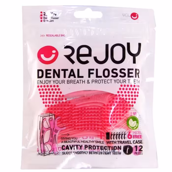 نخ و خلال دندان کمانی ریجوی 18 عددی قابدار (بسته 12 عددی)